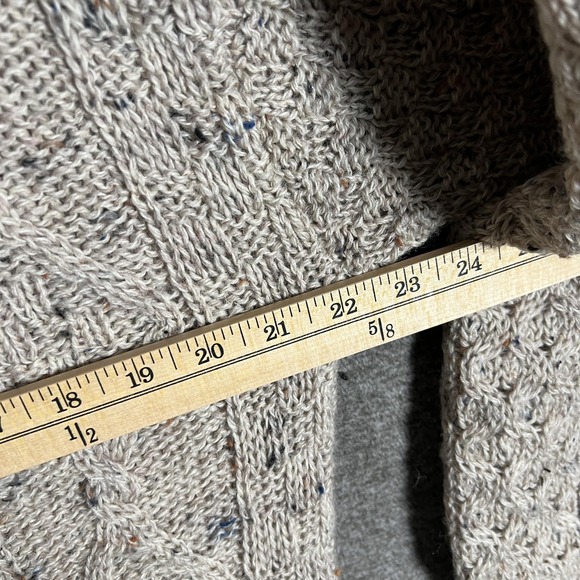 Aran Crafts Sweater Mens M Oatmeal 100% Wool Cable Knit Ireland Fisherman Chunky - Picture 4 of 7